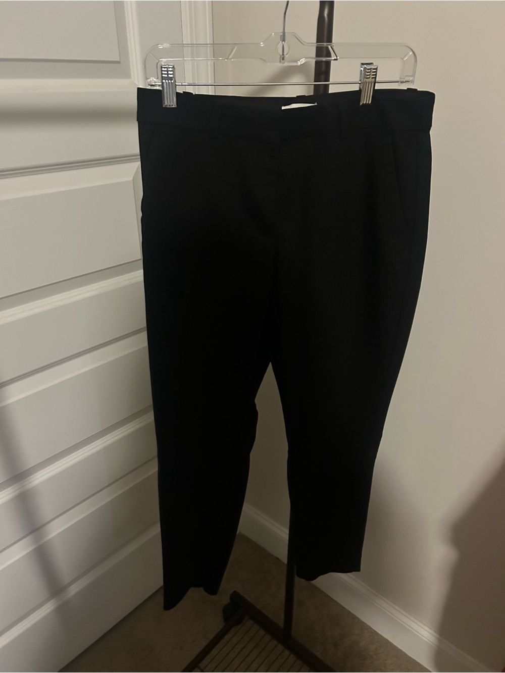 H&M Black Tailored Cropped Trousers